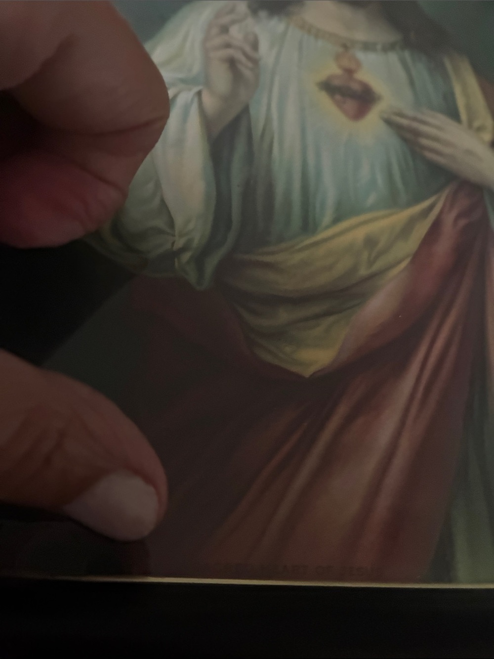 Vintage Photo of Jesus, says sacred heart of Jesus at bottom. - Picture 8 of 11